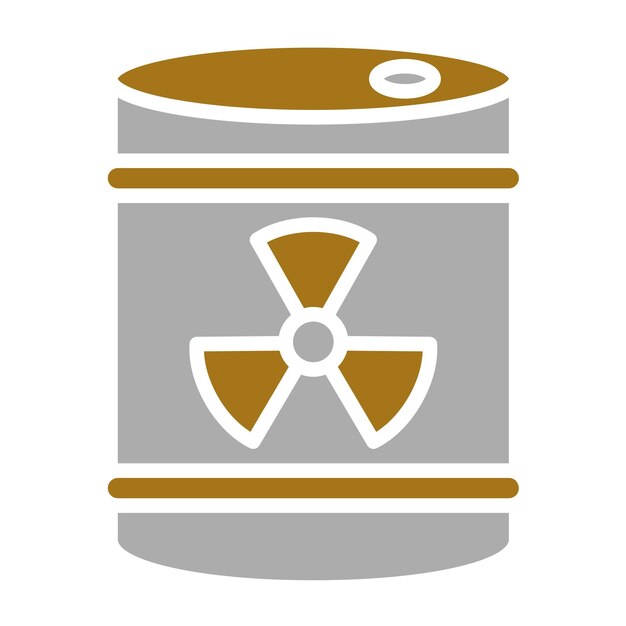 Vector vectorontwerp radioactieve barrel icon style