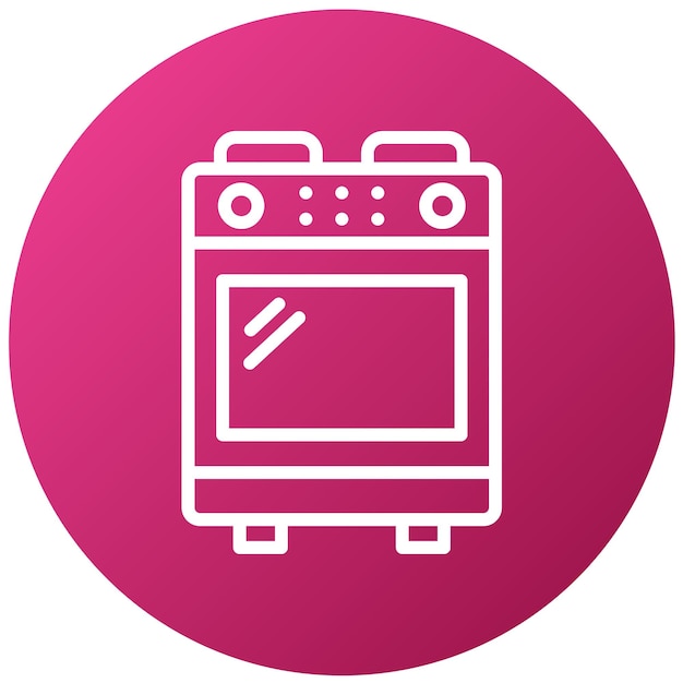 Vectorontwerp Range oven Icon Style