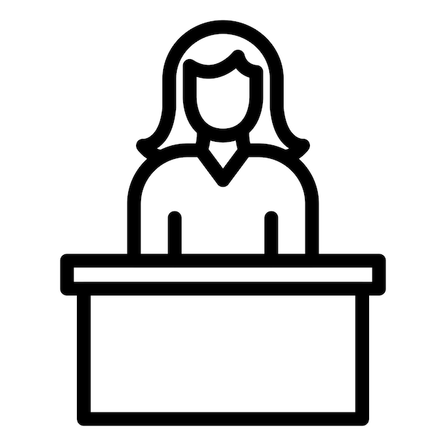 Vectorontwerp Receptionist Icon Style