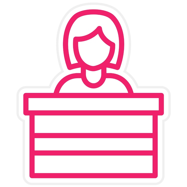 Vectorontwerp Receptionist Icon Style