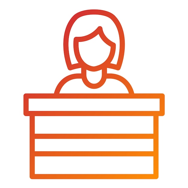 Vectorontwerp Receptionist Icon Style