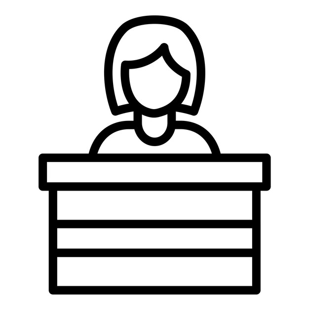 Vectorontwerp Receptionist Icon Style