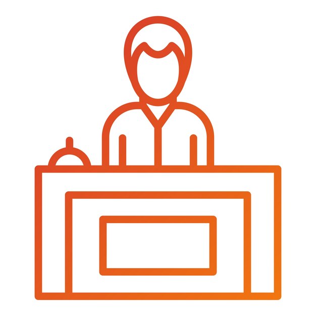 Vectorontwerp Receptionist Icon Style