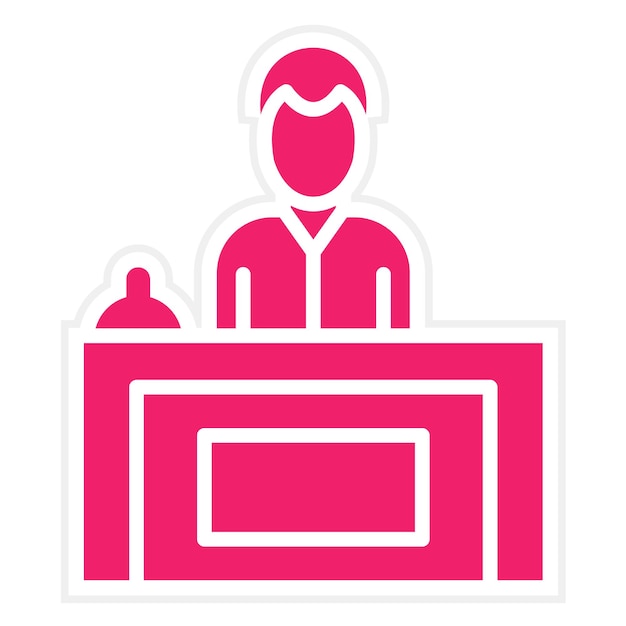 Vectorontwerp Receptionist Icon Style