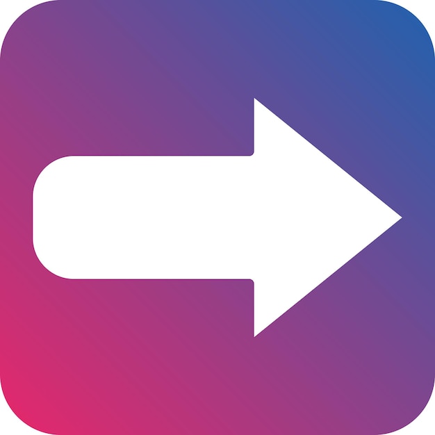 Vectorontwerp Rechte pijl Icon Stijl
