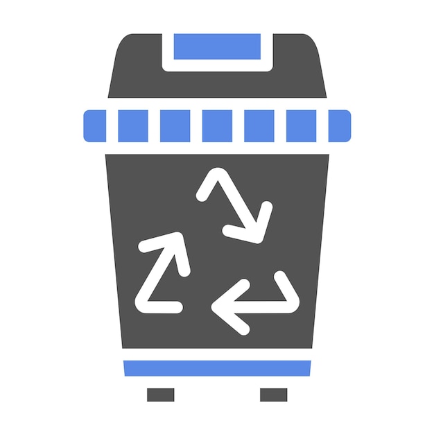 Vector vectorontwerp recycling bin icon style