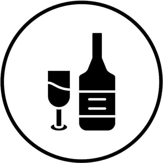 Vectorontwerp Red Wine Icon Style