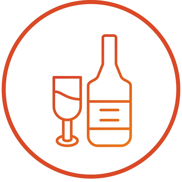 Vectorontwerp Red Wine Icon Style