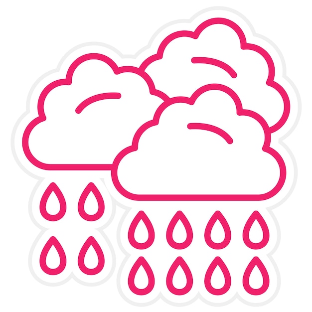 Vectorontwerp Regen Icon Stijl