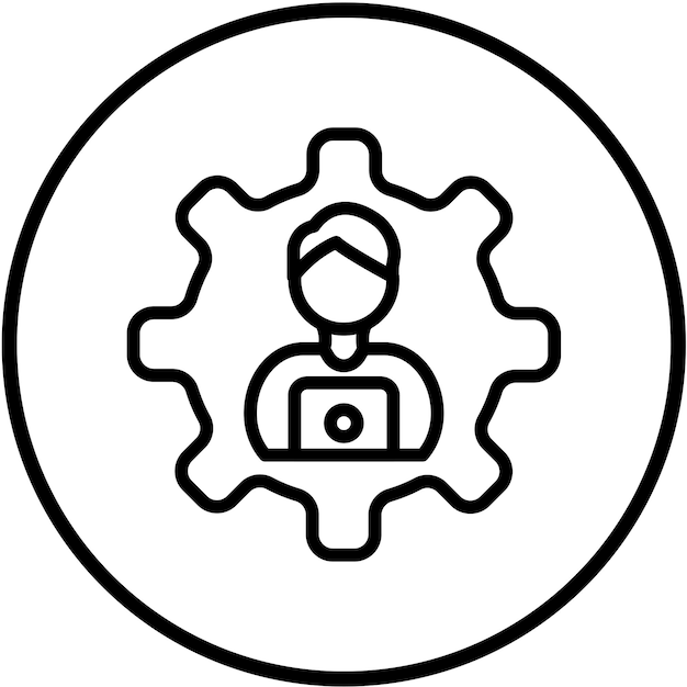 Vectorontwerp Remote Project Icon Style