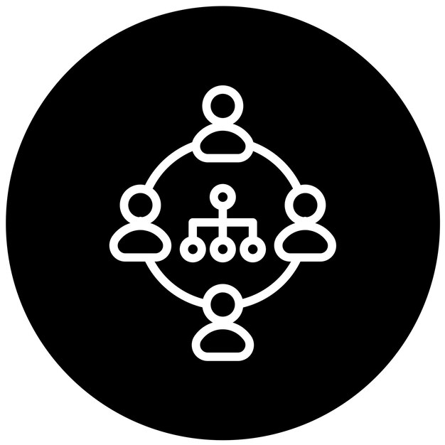 Vectorontwerp Remote Team Icon Style