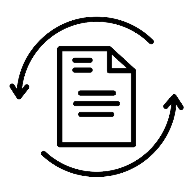 Vectorontwerp Rescan Document Icon Style