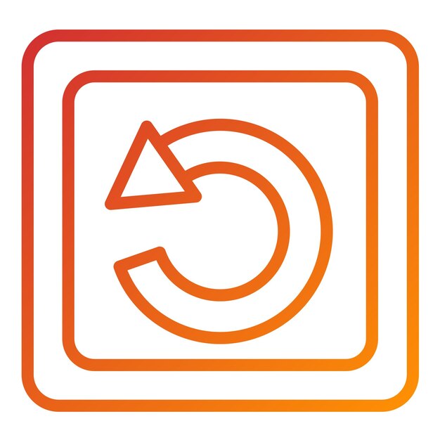 Vectorontwerp Reset Knop Icon Stijl