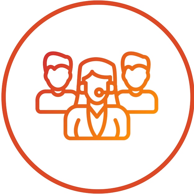 Vectorontwerp Resolutie Team Icon Style