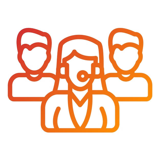 Vectorontwerp Resolutie Team Icon Style
