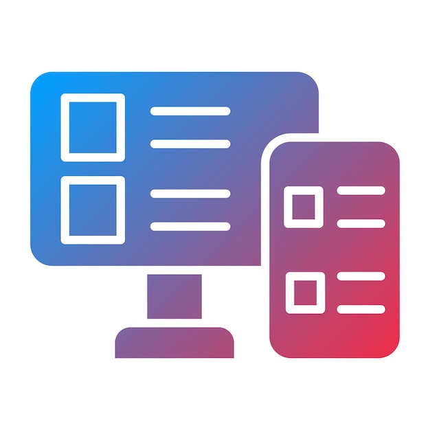 Vectorontwerp Responsief ontwerp Icon stijl