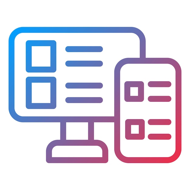 Vectorontwerp Responsief ontwerp Icon stijl