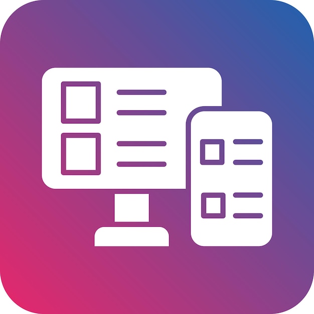 Vectorontwerp Responsief ontwerp Icon stijl