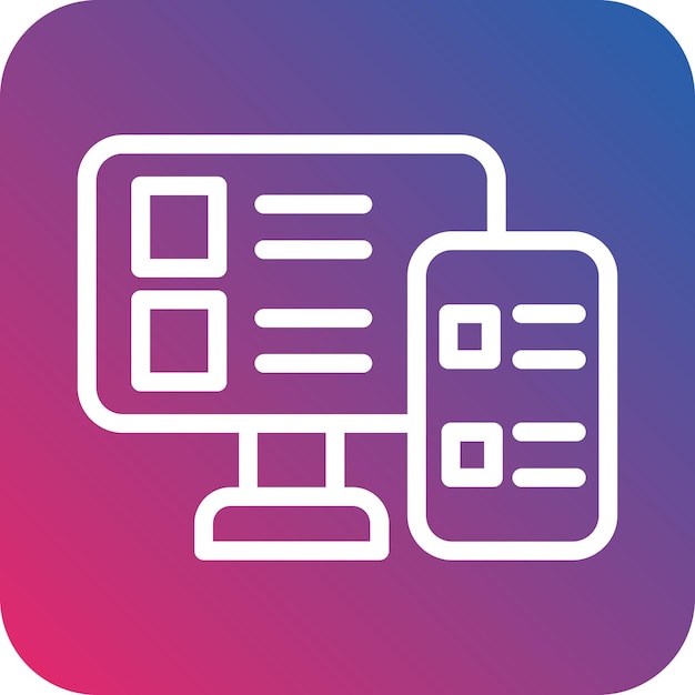 Vectorontwerp Responsief ontwerp Icon stijl