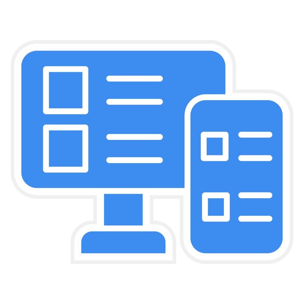 Vectorontwerp Responsief ontwerp Icon stijl