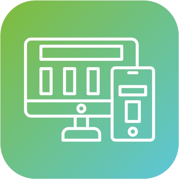 Vectorontwerp Responsief ontwerp Icon stijl