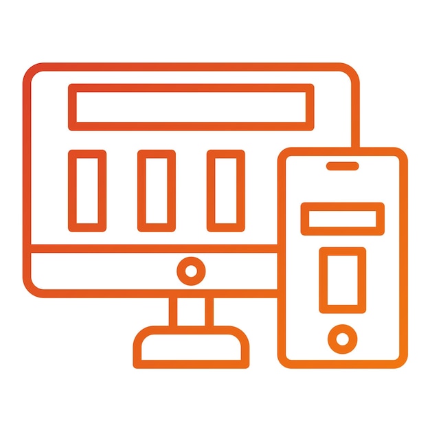 Vectorontwerp Responsief ontwerp Icon stijl