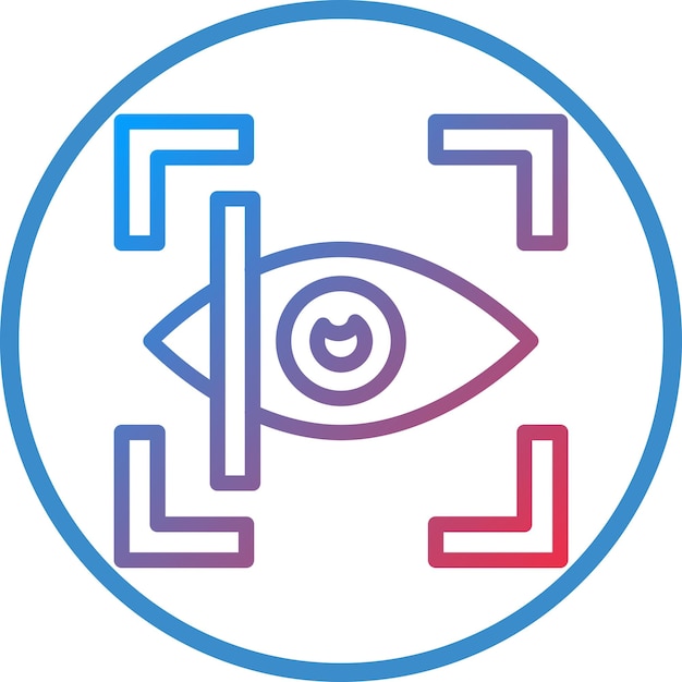 Vectorontwerp Retinal Scan Icon Style