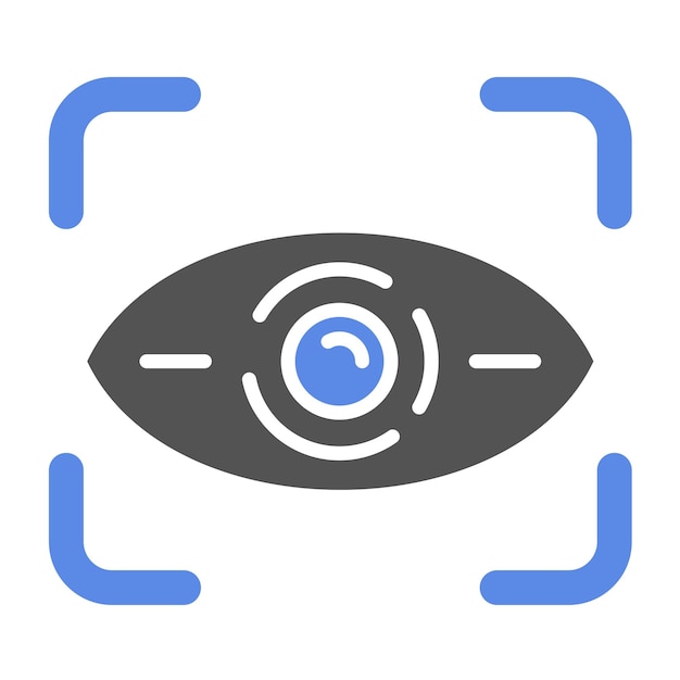 Vectorontwerp Retinal Scan Icon Style