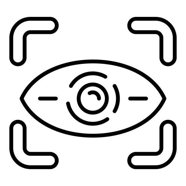 Vector vectorontwerp retinal scan icon style