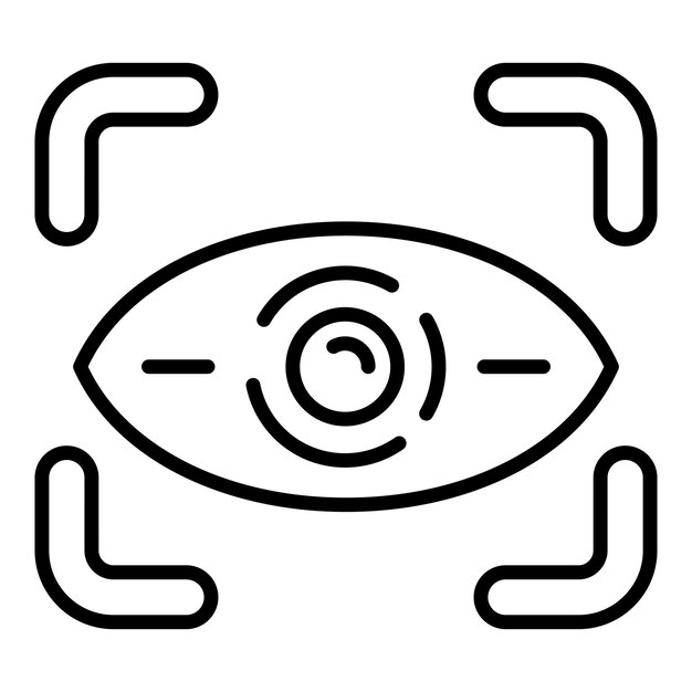 Vectorontwerp Retinal Scan Icon Style