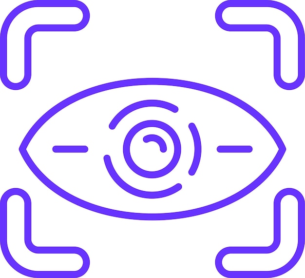 Vectorontwerp Retinal Scan Icon Style