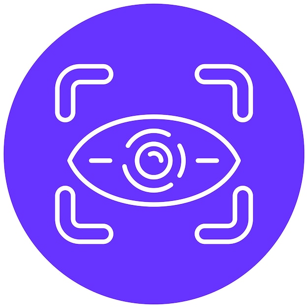 Vectorontwerp Retinal Scan Icon Style