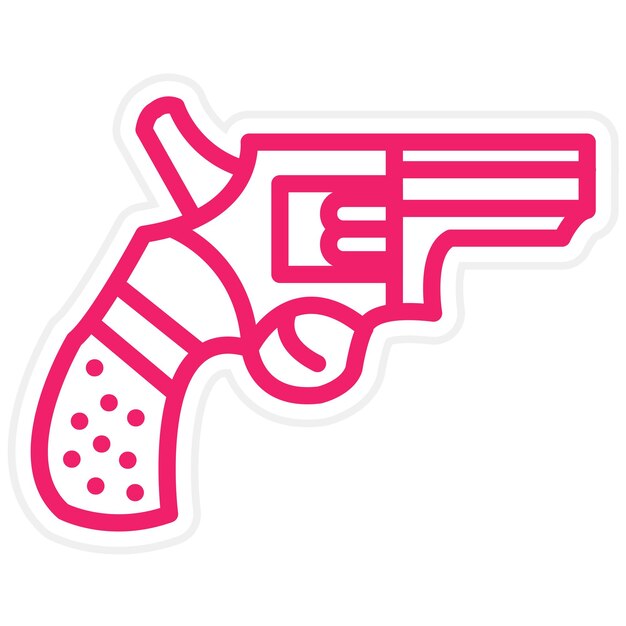 Vector vectorontwerp revolver icon style