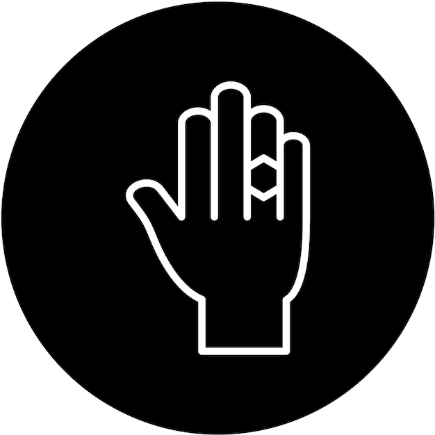 Vectorontwerp Ring in Hand Icon Style