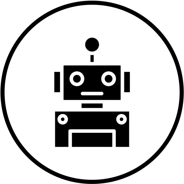 Vectorontwerp Robot Icon Style