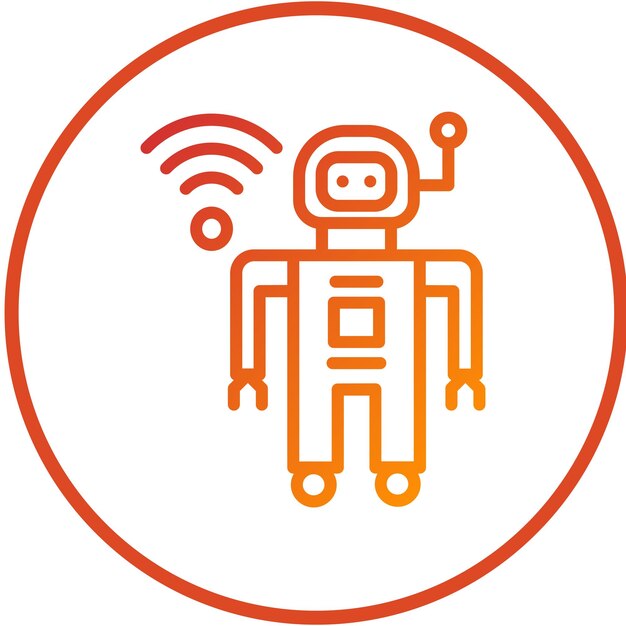 Vectorontwerp Robot Icon Style