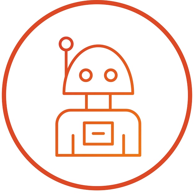 Vectorontwerp Robot Icon Style