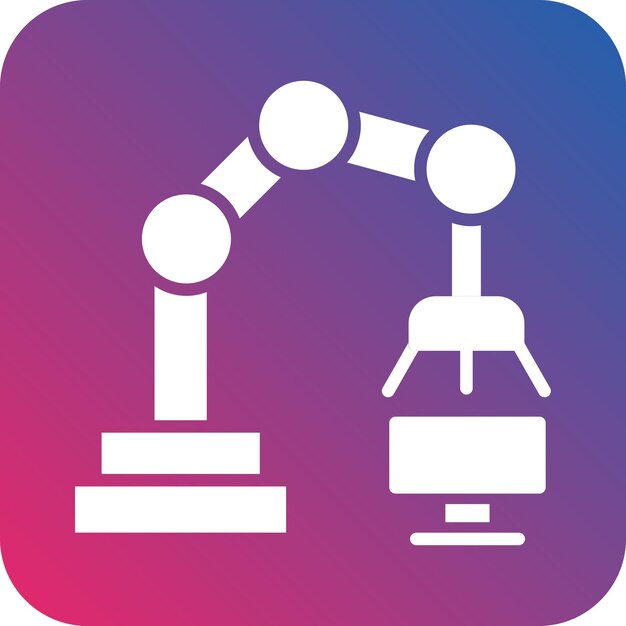 Vectorontwerp Robotic Arm Icon Style