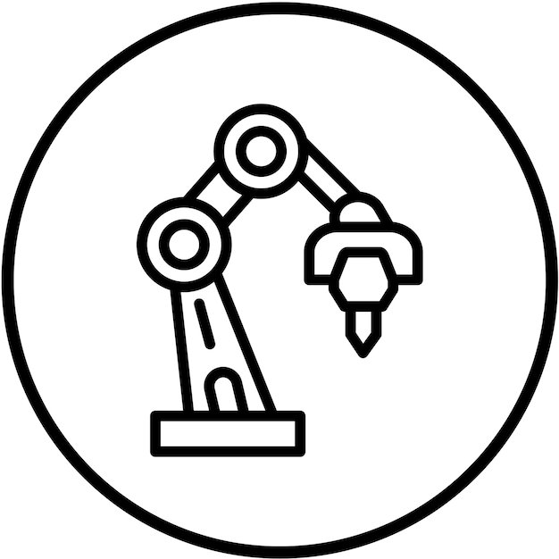 Vectorontwerp Robotic Arm Icon Style