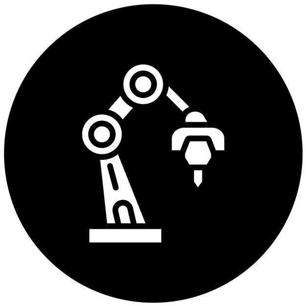 Vectorontwerp Robotic Arm Icon Style