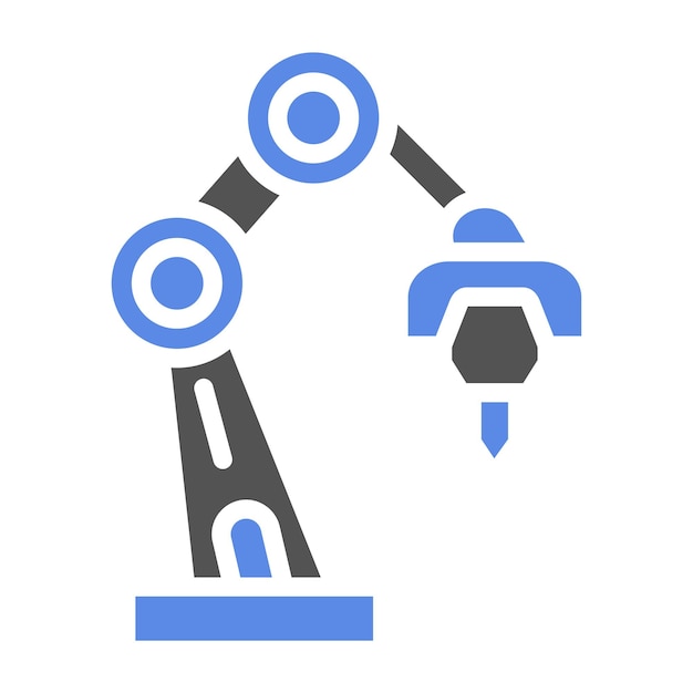 Vectorontwerp Robotic Arm Icon Style