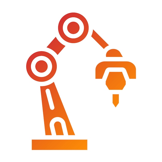 Vectorontwerp Robotic Arm Icon Style