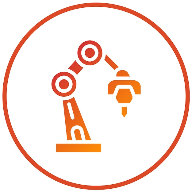 Vectorontwerp Robotic Arm Icon Style
