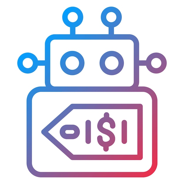Vectorontwerp Robotkosten Icon Stijl