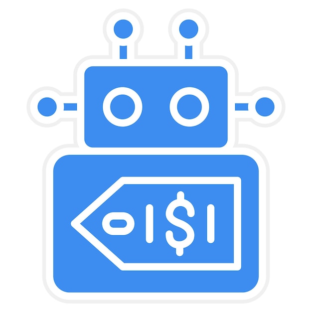 Vectorontwerp Robotkosten Icon Stijl