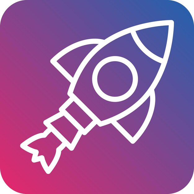 Vectorontwerp Rocket Icon Style
