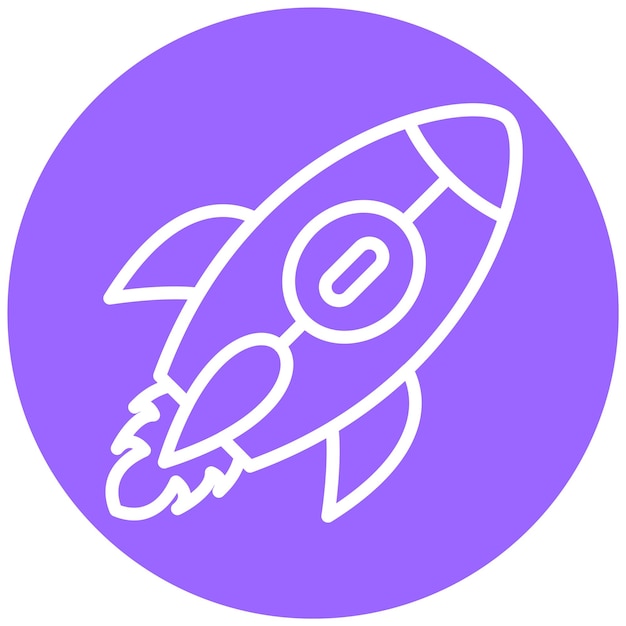 Vectorontwerp Rocket Icon Style