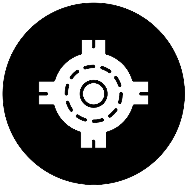 Vectorontwerp Roundabout Icon Style