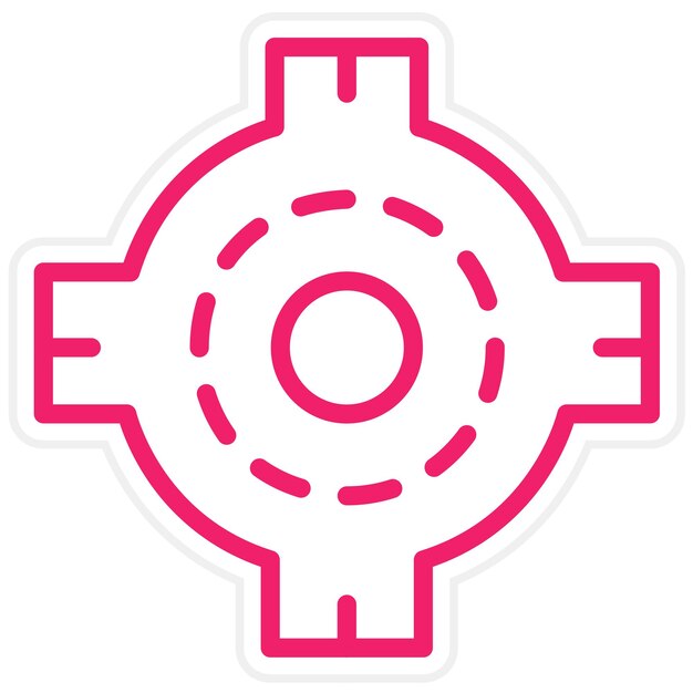 Vectorontwerp Roundabout Icon Style