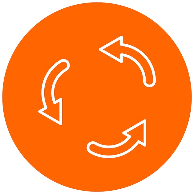 Vectorontwerp Roundabout Icon Style